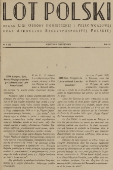Lot Polski : organ Ligi Obrony Powietrznej i Przeciwgazowej oraz Aeroklubu Rzeczypospolitej Polskiej. R. 6, 1928, nr 8