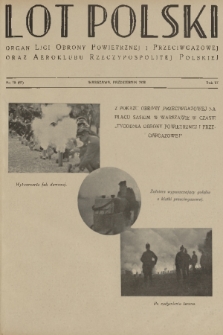 Lot Polski : organ Ligi Obrony Powietrznej i Przeciwgazowej oraz Aeroklubu Rzeczypospolitej Polskiej. R. 6, 1928, nr 10
