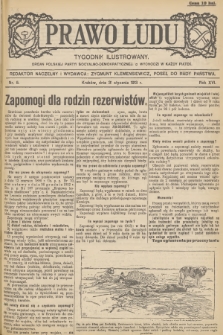 Prawo Ludu : tygodnik ilustrowany : organ Polskiej Partyi Socyalno-Demokratycznej. R.16, 1913, nr 5