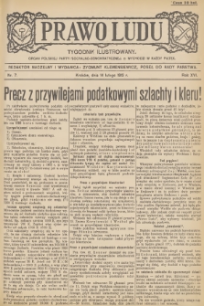 Prawo Ludu : tygodnik ilustrowany : organ Polskiej Partyi Socyalno-Demokratycznej. R.16, 1913, nr 7