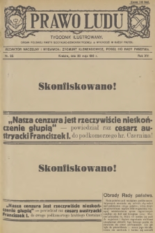 Prawo Ludu : tygodnik ilustrowany : organ Polskiej Partyi Socyalno-Demokratycznej. R.16, 1913, nr 22 - [po konfiskacie]
