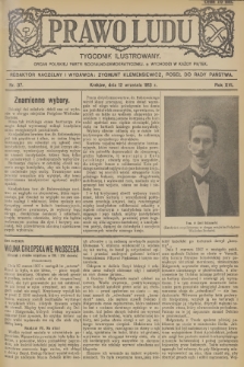 Prawo Ludu : tygodnik ilustrowany : organ Polskiej Partyi Socyalno-Demokratycznej. R.16, 1913, nr 37