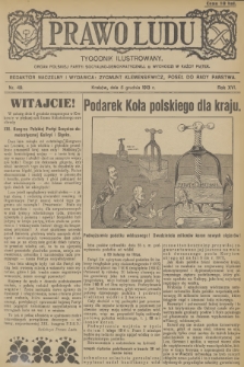 Prawo Ludu : tygodnik ilustrowany : organ Polskiej Partyi Socyalno-Demokratycznej. R.16, 1913, nr 49