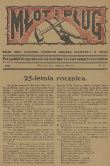 Młot i Pług : organ Centr. Zrzeszenia Klasowych Związków Zawodowych w Polsce. R.1, 1929, nr 15