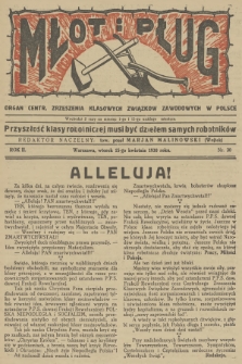 Młot i Pług : organ Centr. Zrzeszenia Klasowych Związków Zawodowych w Polsce. R.2, 1930, nr 30