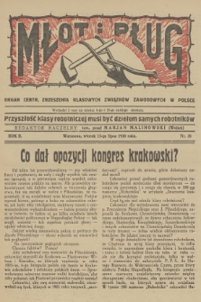 Młot i Pług : organ Centr. Zrzeszenia Klasowych Związków Zawodowych w Polsce. R.2, 1930, nr 36