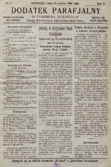 Dodatek Parafjalny do tygodnika „Niedziela” Parafji Wniebowzięcia Najświętszej Marji Panny. 1935, nr 2