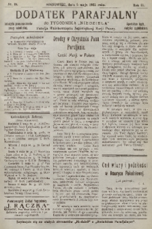 Dodatek Parafjalny do tygodnika „Niedziela” Parafji Wniebowzięcia Najświętszej Marji Panny. 1935, nr 18
