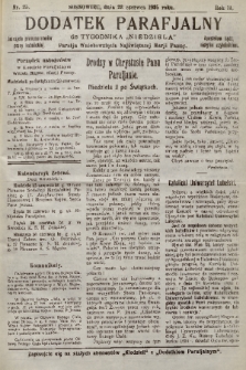 Dodatek Parafjalny do tygodnika „Niedziela” Parafji Wniebowzięcia Najświętszej Marji Panny. 1935, nr 25