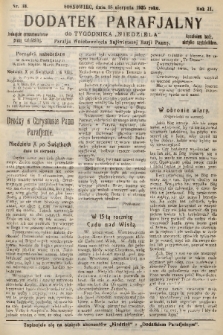 Dodatek Parafjalny do tygodnika „Niedziela” Parafji Wniebowzięcia Najświętszej Marji Panny. 1935, nr 33