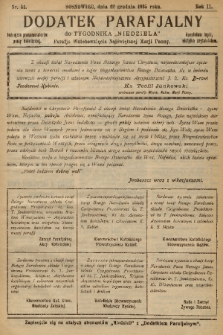 Dodatek Parafjalny do tygodnika „Niedziela” Parafji Wniebowzięcia Najświętszej Marji Panny. 1935, nr 51