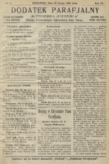 Dodatek Parafjalny do tygodnika „Niedziela” Parafji Wniebowzięcia Najświętszej Marji Panny. 1936, nr 8