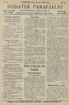 Dodatek Parafjalny do tygodnika „Niedziela” Parafji Wniebowzięcia Najświętszej Marji Panny. 1936, nr 21