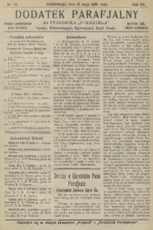 Dodatek Parafjalny do tygodnika „Niedziela” Parafji Wniebowzięcia Najświętszej Marji Panny. 1936, nr 22