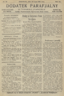 Dodatek Parafjalny do tygodnika „Niedziela” Parafji Wniebowzięcia Najświętszej Marji Panny. 1936, nr 30