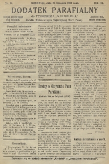 Dodatek Parafialny do Tygodnika „Niedziela” : Parafia Wniebowzięcia Najświętszej Marii Panny. 1936, nr 39