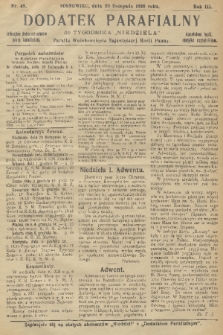 Dodatek Parafialny do Tygodnika „Niedziela” : Parafia Wniebowzięcia Najświętszej Marii Panny. 1936, nr 48