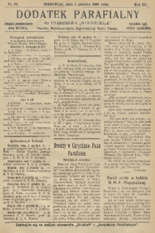 Dodatek Parafialny do Tygodnika „Niedziela” : Parafia Wniebowzięcia Najświętszej Marii Panny. 1936, nr 49