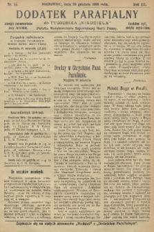 Dodatek Parafialny do Tygodnika „Niedziela” : Parafia Wniebowzięcia Najświętszej Marii Panny. 1936, nr 51