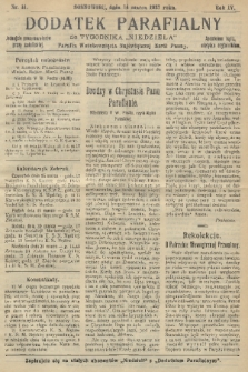 Dodatek Parafialny do Tygodnika „Niedziela” : Parafia Wniebowzięcia Najświętszej Marii Panny. 1937, nr 11
