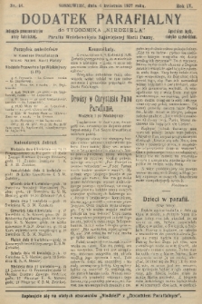 Dodatek Parafialny do Tygodnika „Niedziela” : Parafia Wniebowzięcia Najświętszej Marii Panny. 1937, nr 14