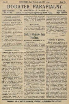 Dodatek Parafialny do Tygodnika „Niedziela” : Parafia Wniebowzięcia Najświętszej Marii Panny. 1937, nr 17