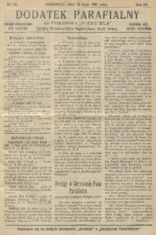 Dodatek Parafialny do Tygodnika „Niedziela” : Parafia Wniebowzięcia Najświętszej Marii Panny. 1937, nr 20