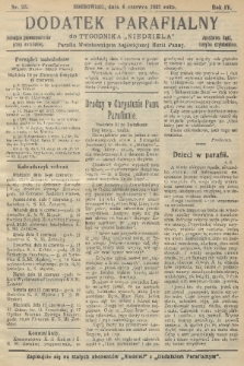 Dodatek Parafialny do Tygodnika „Niedziela” : Parafia Wniebowzięcia Najświętszej Marii Panny. 1937, nr 23