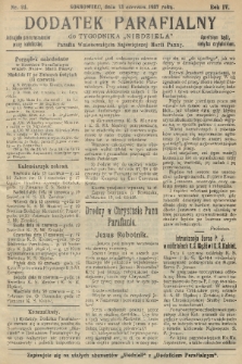 Dodatek Parafialny do Tygodnika „Niedziela” : Parafia Wniebowzięcia Najświętszej Marii Panny. 1937, nr 24