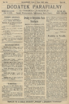 Dodatek Parafialny do Tygodnika „Niedziela” Parafii Wniebowzięcia Najświętszej Marii Panny. 1937, nr 27