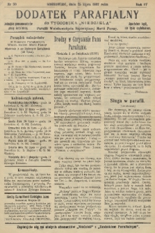 Dodatek Parafialny do Tygodnika „Niedziela” Parafii Wniebowzięcia Najświętszej Marii Panny. 1937, nr 30