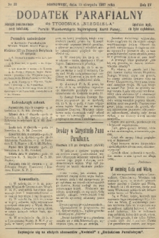 Dodatek Parafialny do Tygodnika „Niedziela” Parafii Wniebowzięcia Najświętszej Marii Panny. 1937, nr 33
