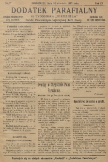 Dodatek Parafialny do Tygodnika „Niedziela” Parafii Wniebowzięcia Najświętszej Marii Panny. 1937, nr 37