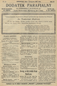Dodatek Parafialny do Tygodnika „Niedziela” Parafii Wniebowzięcia Najświętszej Marii Panny. 1937, nr 45