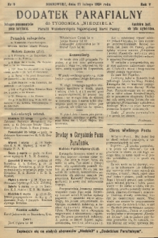 Dodatek Parafialny do Tygodnika „Niedziela” Parafii Wniebowzięcia Najświętszej Marii Panny. 1938, nr 9
