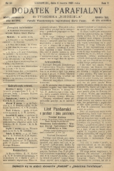 Dodatek Parafialny do Tygodnika „Niedziela” Parafii Wniebowzięcia Najświętszej Marii Panny. 1938, nr 10