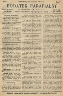 Dodatek Parafialny do Tygodnika „Niedziela” Parafii Wniebowzięcia Najświętszej Marii Panny. 1938, nr 11