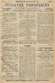 Dodatek Parafialny do Tygodnika „Niedziela” Parafii Wniebowzięcia Najświętszej Marii Panny. 1938, nr 12