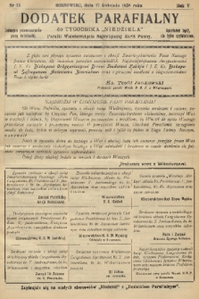 Dodatek Parafialny do Tygodnika „Niedziela” Parafii Wniebowzięcia Najświętszej Marii Panny. 1938, nr 16