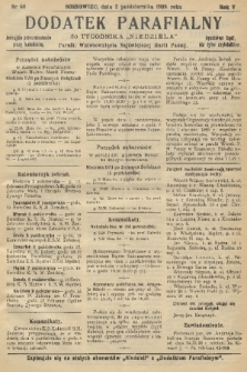 Dodatek Parafialny do Tygodnika „Niedziela” Parafii Wniebowzięcia Najświętszej Marii Panny. 1938, nr 40
