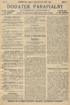 Dodatek Parafialny do Tygodnika „Niedziela” Parafii Wniebowzięcia Najświętszej Marii Panny. 1938, nr 41