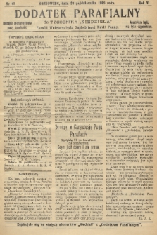 Dodatek Parafialny do Tygodnika „Niedziela” Parafii Wniebowzięcia Najświętszej Marii Panny. 1938, nr 43