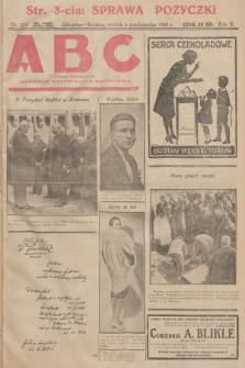 ABC : pismo codzienne : informuje wszystkich o wszystkiem. R.2, 1927, nr 272