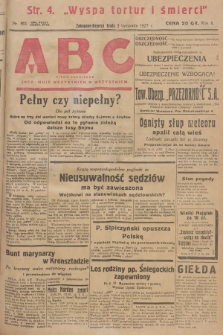 ABC : pismo codzienne : informuje wszystkich o wszystkiem. R.2, 1927, nr 301