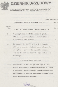 Dziennik Urzędowy Województwa Włocławskiego. 1995, nr 1