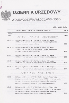 Dziennik Urzędowy Województwa Włocławskiego. 1996, nr 6