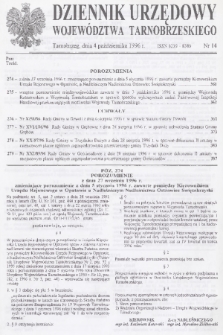 Dziennik Urzędowy Województwa Tarnobrzeskiego. 1996, nr 14