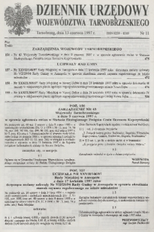 Dziennik Urzędowy Województwa Tarnobrzeskiego. 1997, nr 11
