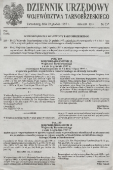 Dziennik Urzędowy Województwa Tarnobrzeskiego. 1997, nr 23