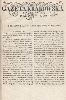 Gazeta Krakowska. 1820 , nr  3